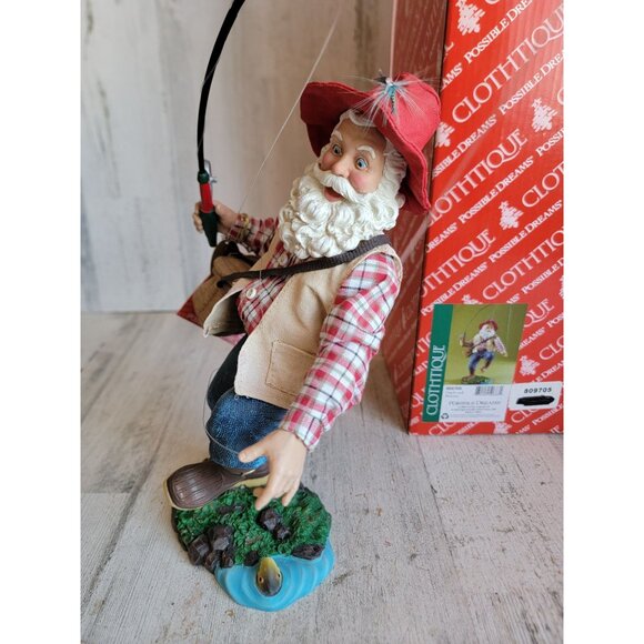 Clothtique catch release possible dream Santa Claus fishing fish Xmas - Picture 5 of 10